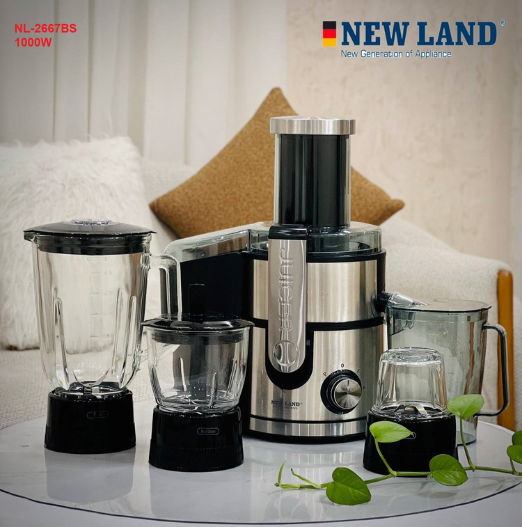 آبمیوه گیر 4 کاره 1000وات استیل نیولند مدل 2667bs