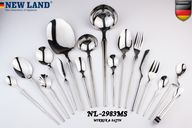 سرویس قاشق و چنگال 135 پارچ 24 نفره صندوق چوبی نیولند مدل 2983MS