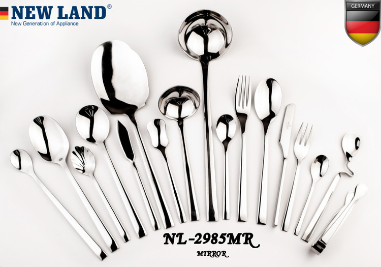 سرویس قاشق و چنگال 135 پارچ 24 نفره صندوق چوبی نیولند مدل 2985MR