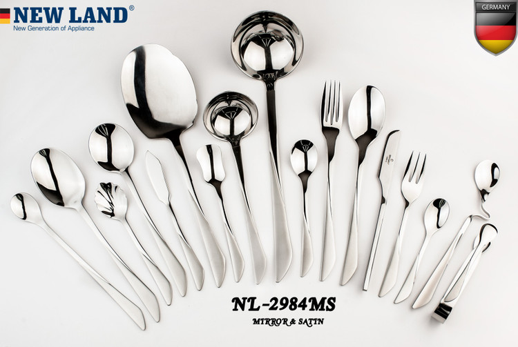 سرویس قاشق و چنگال 135 پارچ 24 نفره صندوق چوبی نیولند مدل 2984MS
