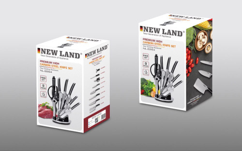 ست چاقو ۹ پارچه استیل نیولند NEW LAND NL2254