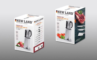 ست چاقو ۹ پارچه استیل نیولند NEW LAND NL2893