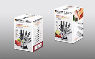 ست چاقو ۹ پارچه استیل نیولند NEW LAND NL 2253