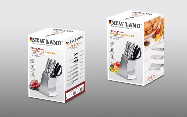 ست چاقو ۹ پارچه استیل نیولند NEW LAND NL 2892